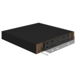 Étagère flottante murale noir 23x23,5x3,8 cm MDF – Image 4