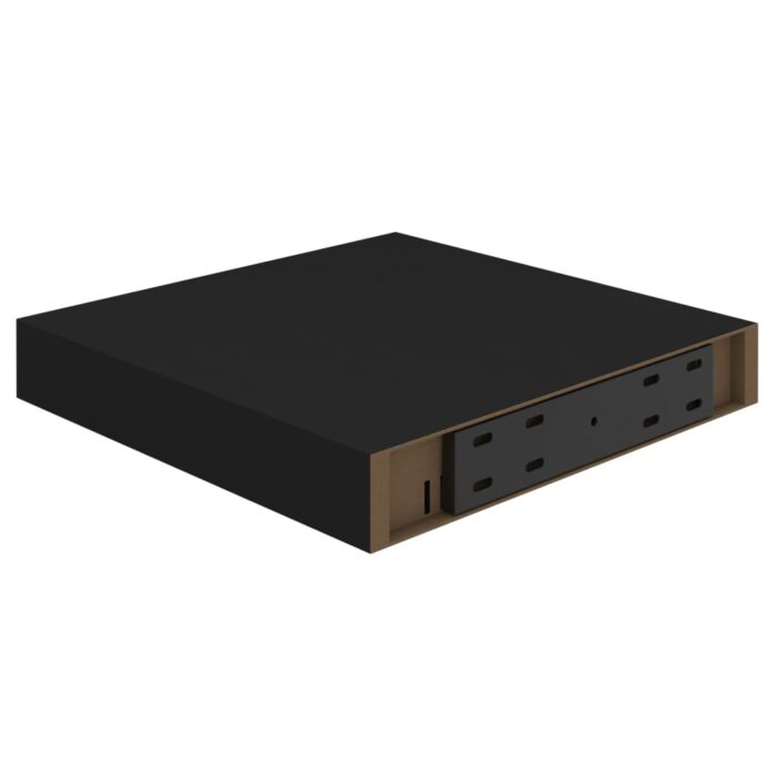 Étagère flottante murale noir 23x23,5x3,8 cm MDF – Image 5