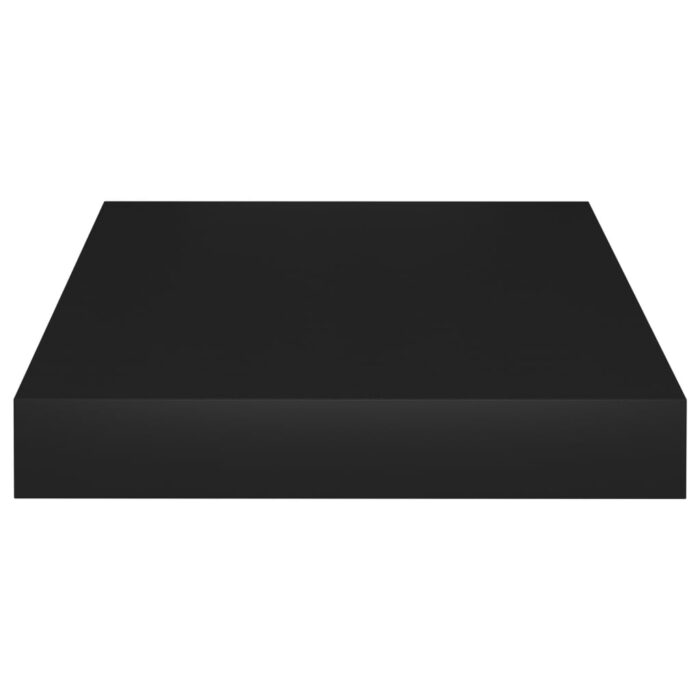 Étagères murales flottantes 4 pcs noir 23x23,5x3,8 cm MDF – Image 3