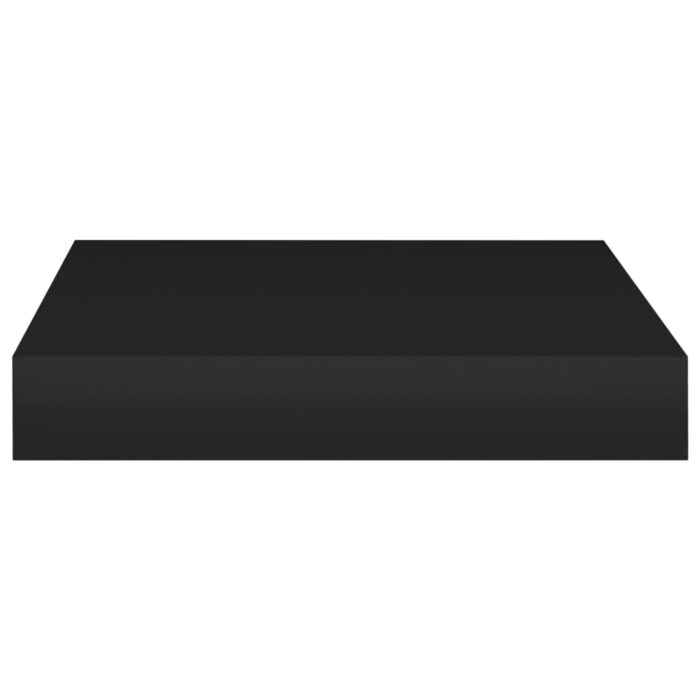 Étagères murales flottantes 4 pcs noir 23x23,5x3,8 cm MDF – Image 4