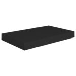 Étagères murales flottantes 2 pcs noir 40x23x3,8 cm MDF – Image 2