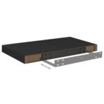 Étagères murales flottantes 2 pcs noir 50x23x3,8 cm MDF – Image 5