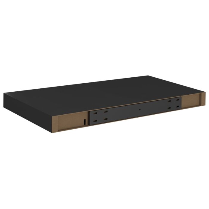 Étagères murales flottantes 2 pcs noir 50x23x3,8 cm MDF – Image 6