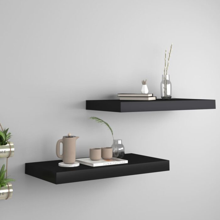 VXL8720286074619_m_en_hd_1.jpg Étagères murales flottantes 2 pcs noir 50x23x3,8 cm MDF – Image 1