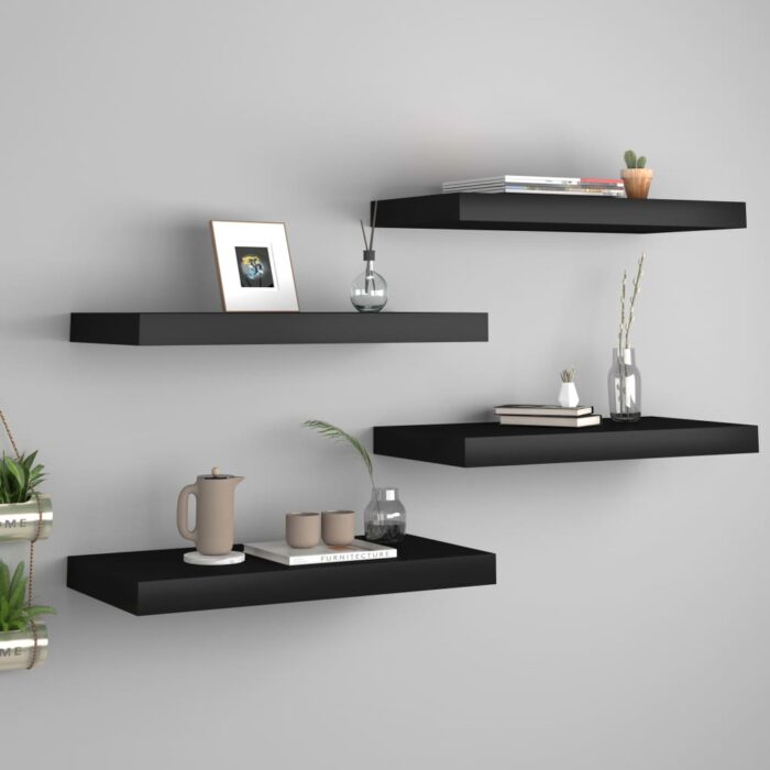 VXL8720286074626_m_en_hd_1.jpg Étagères murales flottantes 4 pcs noir 50x23x3,8 cm MDF – Image 1