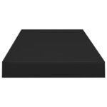 Étagères murales flottantes 4 pcs noir 60x23,5x3,8 cm MDF – Image 4