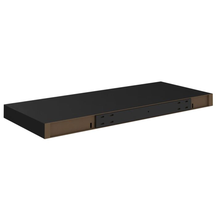 Étagères murales flottantes 4 pcs noir 60x23,5x3,8 cm MDF – Image 6