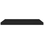 Étagère flottante murale noir 80x23,5x3,8 cm MDF – Image 2