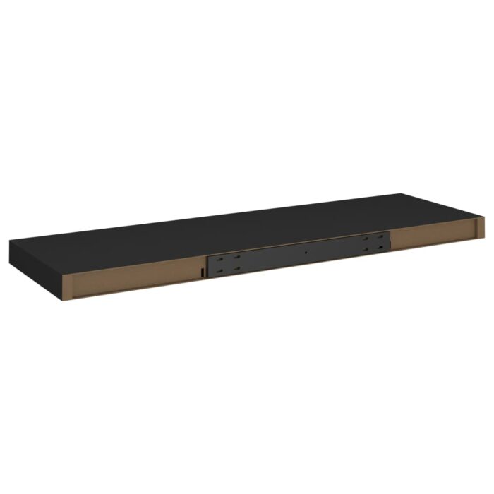 Étagère flottante murale noir 80x23,5x3,8 cm MDF – Image 4