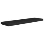 Étagères murales flottantes 2 pcs noir 90x23,5x3,8 cm MDF – Image 2