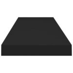 Étagères murales flottantes 2 pcs noir 90x23,5x3,8 cm MDF – Image 4
