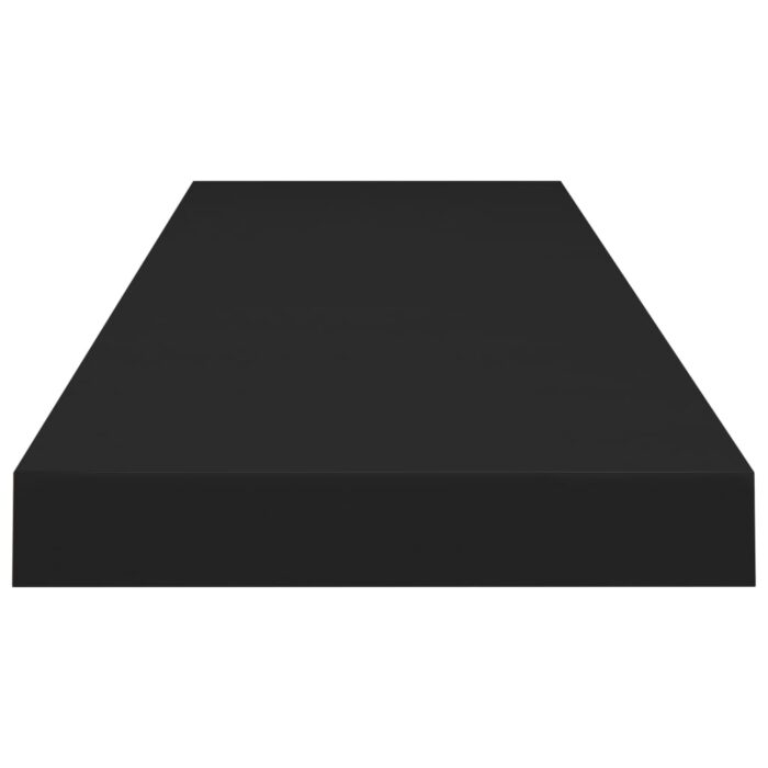 Étagères murales flottantes 2 pcs noir 90x23,5x3,8 cm MDF – Image 4