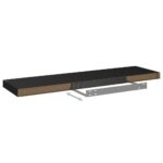 Étagères murales flottantes 2 pcs noir 90x23,5x3,8 cm MDF – Image 5