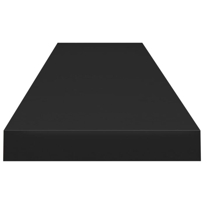 Étagères murales flottantes 2 pcs noir 120x23,5x3,8 cm MDF – Image 4