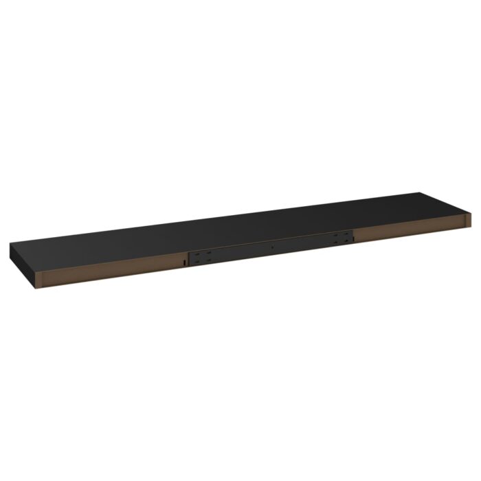 Étagères murales flottantes 2 pcs noir 120x23,5x3,8 cm MDF – Image 6