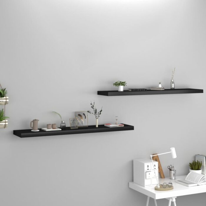 VXL8720286074732_m_en_hd_1.jpg Étagères murales flottantes 2 pcs noir 120x23,5x3,8 cm MDF – Image 1
