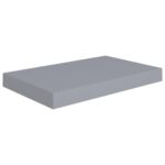 Étagères murales flottantes 2 pcs Gris 40x23x3,8 cm MDF – Image 2
