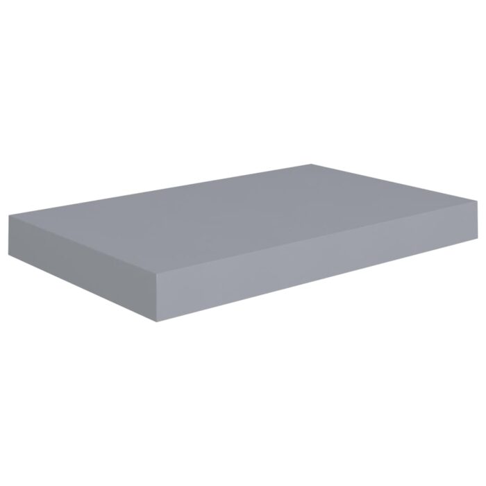 Étagères murales flottantes 2 pcs Gris 40x23x3,8 cm MDF – Image 2
