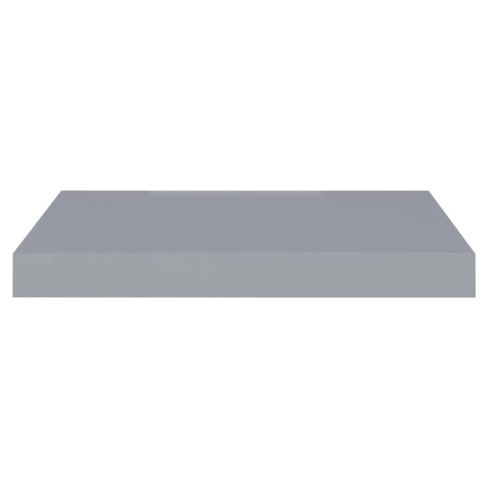 Étagères murales flottantes 2 pcs Gris 40x23x3,8 cm MDF – Image 3