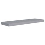 Étagères murales flottantes 4 pcs gris 80x23,5x3,8 cm MDF – Image 2