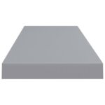Étagères murales flottantes 4 pcs gris 80x23,5x3,8 cm MDF – Image 4