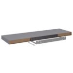 Étagères murales flottantes 4 pcs gris 80x23,5x3,8 cm MDF – Image 5