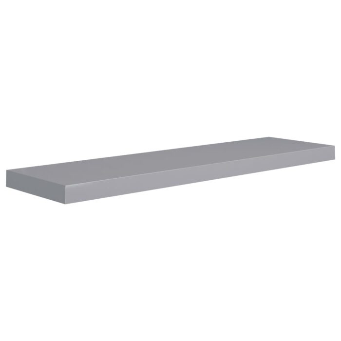 Étagères murales flottantes 4 pcs gris 90x23,5x3,8 cm MDF – Image 2