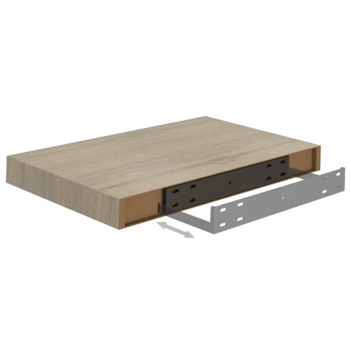 Étagères murales flottantes 2 pcs chêne 40x23x3,8 cm MDF – Image 5