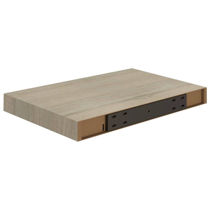 Étagères murales flottantes 2 pcs chêne 40x23x3,8 cm MDF – Image 6