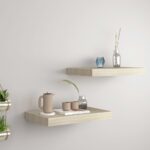 Étagères murales flottantes 2 pcs chêne 40x23x3,8 cm MDF