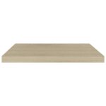 Étagères murales flottantes 4 pcs chêne 60x23,5x3,8 cm MDF – Image 3