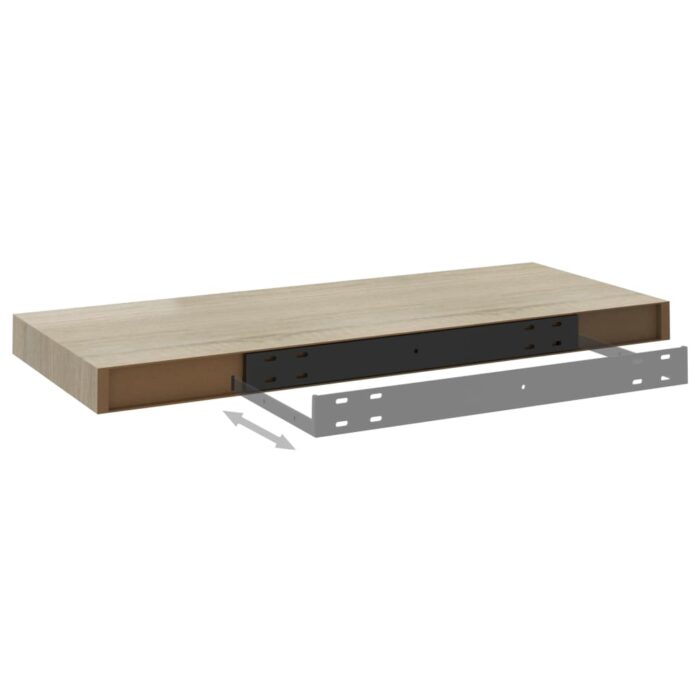 Étagères murales flottantes 4 pcs chêne 60x23,5x3,8 cm MDF – Image 5