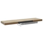 Étagères murales flottantes 2 pcs chêne 90x23,5x3,8 cm MDF – Image 5