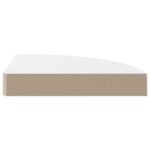 Étagères d'angle flottantes 4pcs blanc brillant 25x25x3,8cm MDF – Image 3
