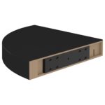 Étagère d'angle flottante noir 25x25x3,8 cm MDF – Image 4