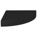 Étagères d'angle flottantes 4 pcs noir 25x25x3,8 cm MDF – Image 2