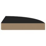 Étagères d'angle flottantes 4 pcs noir 25x25x3,8 cm MDF – Image 3