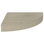 Étagères d'angle flottantes 2 pcs chêne 25x25x3,8 cm MDF – Image 2