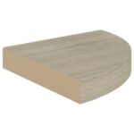 Étagères d'angle flottantes 2 pcs chêne 25x25x3,8 cm MDF – Image 3