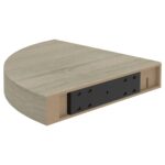 Étagères d'angle flottantes 2 pcs chêne 25x25x3,8 cm MDF – Image 5