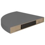 Étagères d'angle flottantes 4 pcs gris brillant 35x35x3,8cm MDF – Image 5
