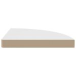Étagères d'angle flottantes 2 pcs blanc 35x35x3,8 cm MDF – Image 4