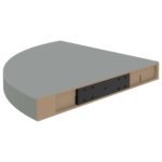Étagère d'angle flottante gris 35x35x3,8 cm MDF – Image 4