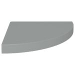 Étagères d'angle flottantes 2 pcs gris 35x35x3,8 cm MDF – Image 2