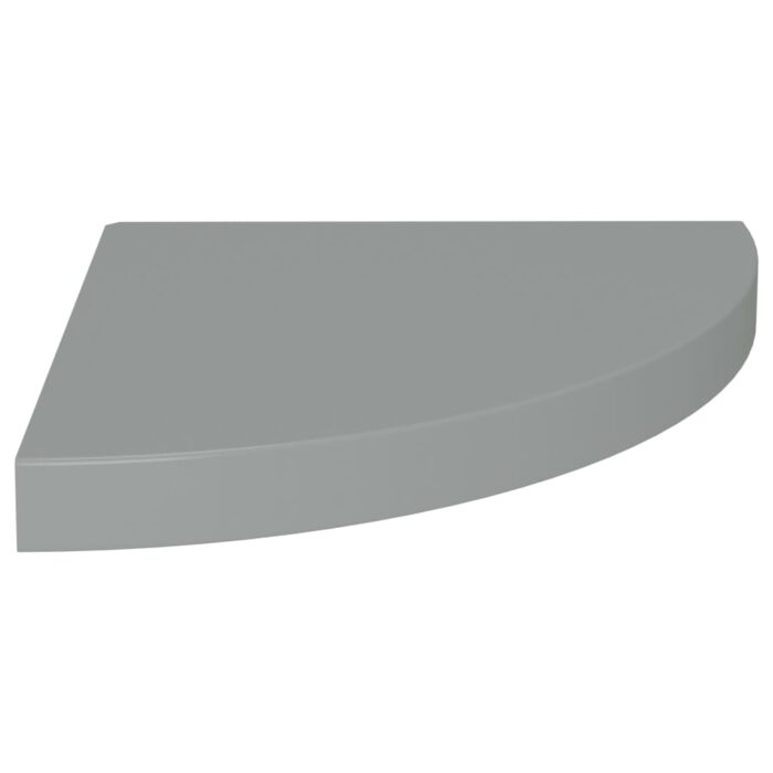 Étagères d'angle flottantes 2 pcs gris 35x35x3,8 cm MDF – Image 2