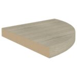 Étagères d'angle flottantes 2 pcs chêne 35x35x3,8 cm MDF – Image 3
