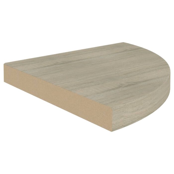 Étagères d'angle flottantes 4 pcs chêne 35x35x3,8 cm MDF – Image 3