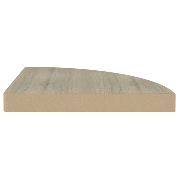 Étagères d'angle flottantes 4 pcs chêne 35x35x3,8 cm MDF – Image 4