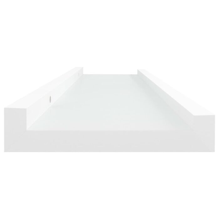 Étagères à rebord pour cadre photo 2 pcs Blanc 40x9x3 cm MDF – Image 3