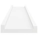Étagères à rebord pour cadre photo 2 pcs Blanc 40x9x3 cm MDF – Image 4
